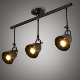 Faretto rustico in ferro, lampada da soffitto vintage da campagna