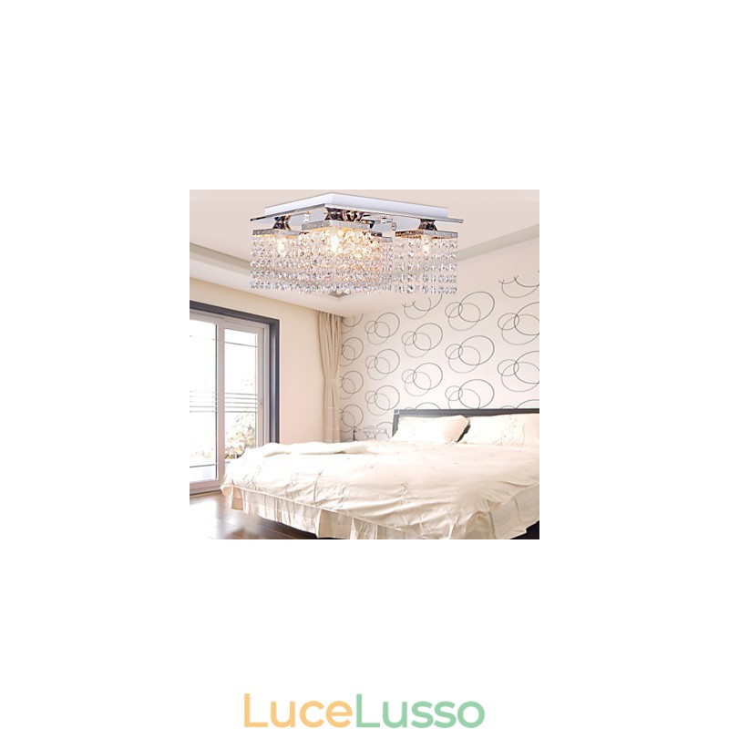 Plafoniera Cristallo Moderna 5 Luci