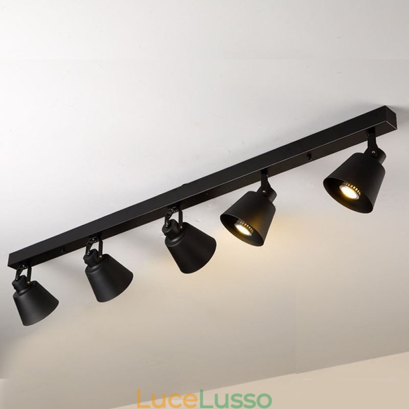 Faretto rustico vintage industriale illuminazione a binario in ferro