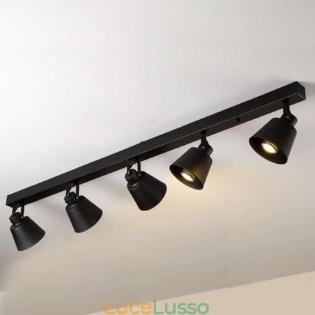 Faretto rustico vintage industriale illuminazione a binario in ferro Faretto rustico vintage industriale illuminazione a binario in ferro