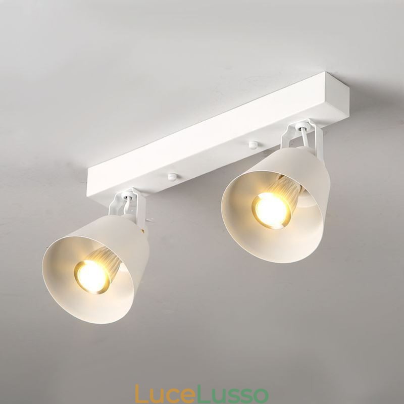 Faretto rustico vintage industriale illuminazione a binario in ferro