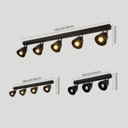 Faretto rustico vintage industriale illuminazione a binario in ferro