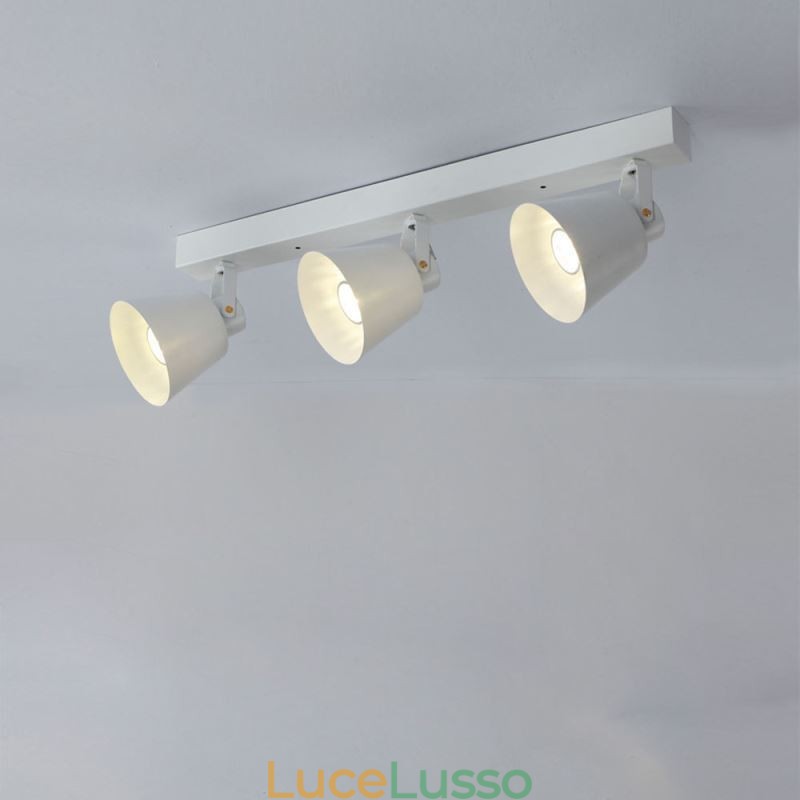 Faretto rustico vintage industriale illuminazione a binario in ferro