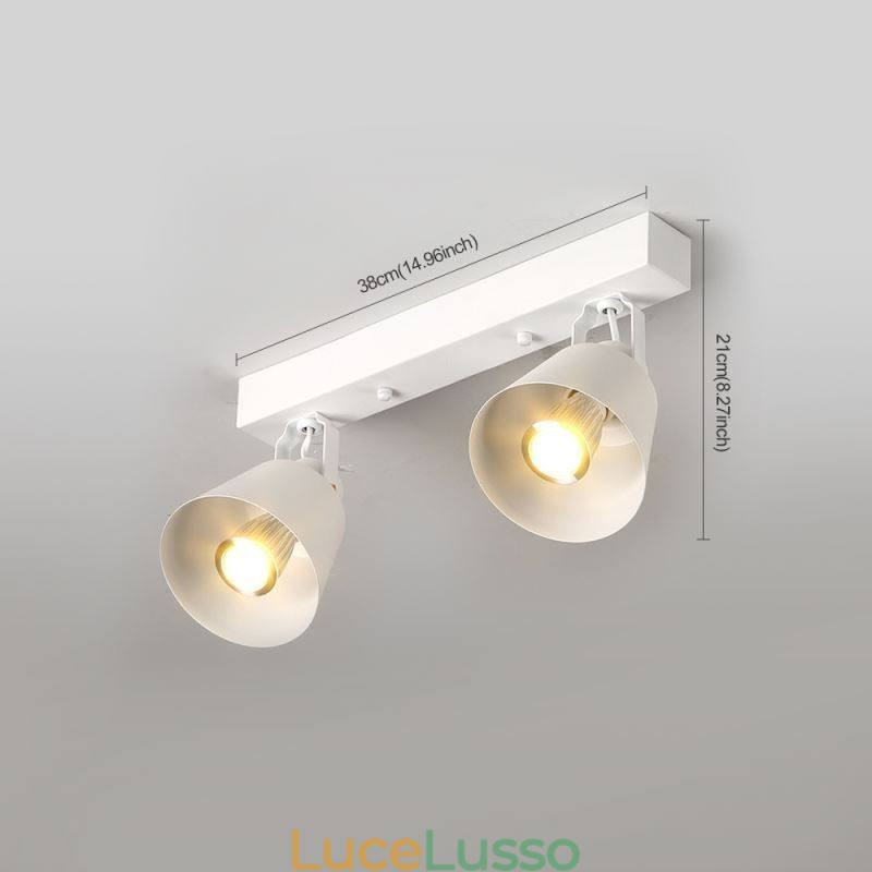 Faretto rustico vintage industriale illuminazione a binario in ferro