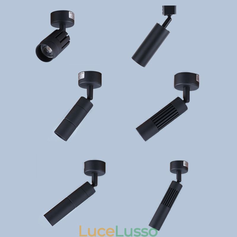 Faretto COB girevole Faretto da soffitto nero (luce singola)