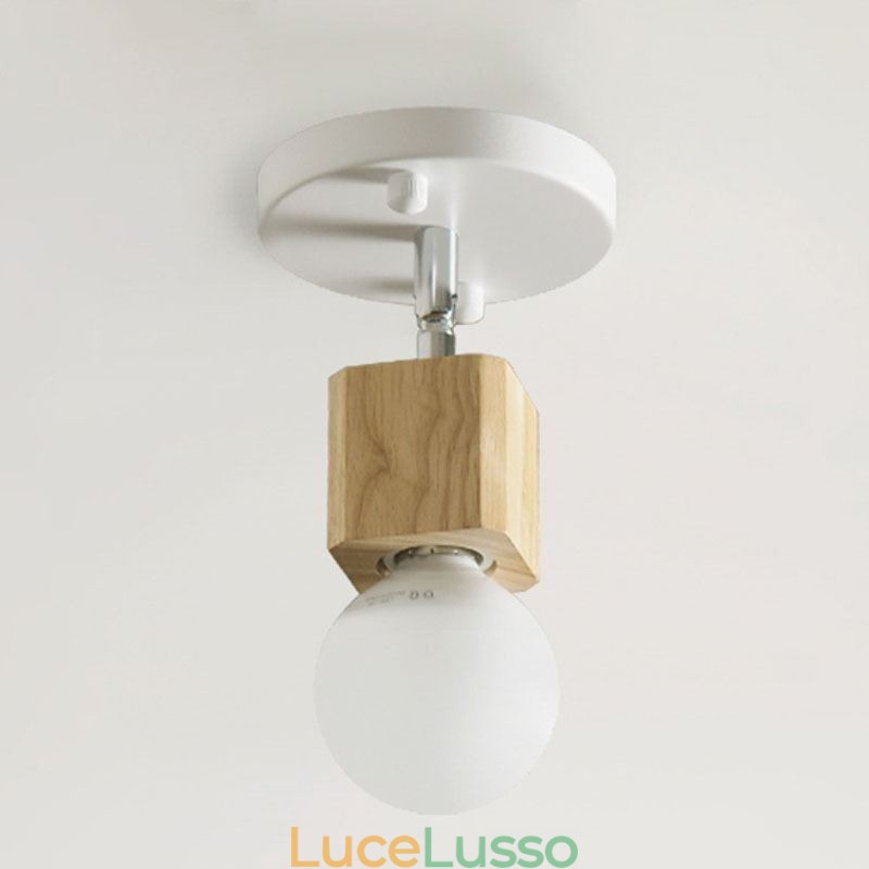 Faretto semplice mini moderno bianco da soffitto (luce singola)