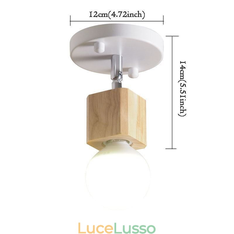 Faretto semplice mini moderno bianco da soffitto (luce singola)