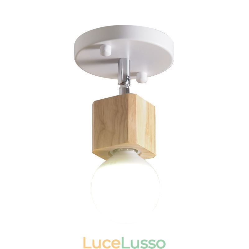 Faretto semplice mini moderno bianco da soffitto (luce singola)