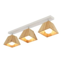 Faretto da soffitto girevole a quattro prismi in legno nordico
