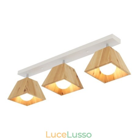 Faretto da soffitto girevole a quattro prismi in legno nordico Faretto da soffitto girevole a quattro prismi in legno nordico