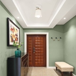 Faretto in ferro nordico Lampada da soffitto semplice in legno (luce singola)