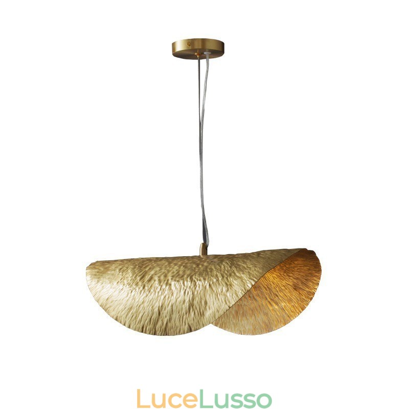 Lampada a sospensione classica tradizionale in ottone puro in metallo