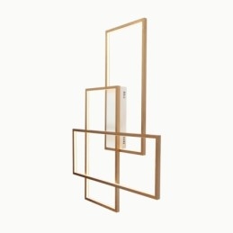 Plafoniera moderna in alluminio contemporanea color oro con dimmer remoto per soggiorno, camera da letto (può essere utilizzata anche come applique)