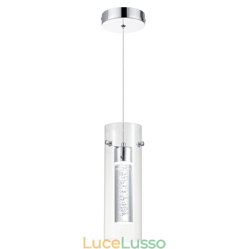 Lampada a sospensione artistica a 3 luci con paralumi in vetro, attacco lampadina G4