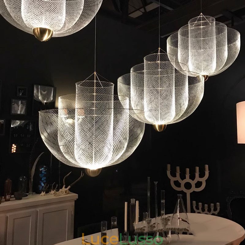 Lampada a sospensione decorativa artistica con forma creativa e unica del designer Nordic Grid