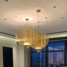 Lampada a sospensione decorativa artistica con forma creativa e unica del designer Nordic Grid