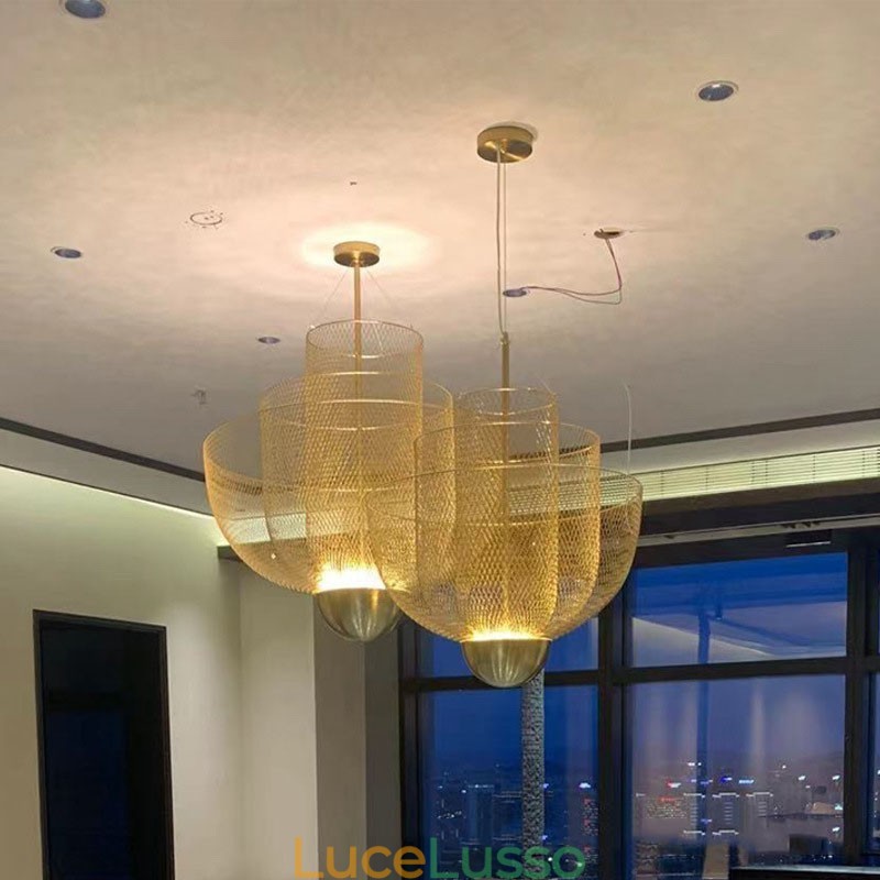 Lampada a sospensione decorativa artistica con forma creativa e unica del designer Nordic Grid