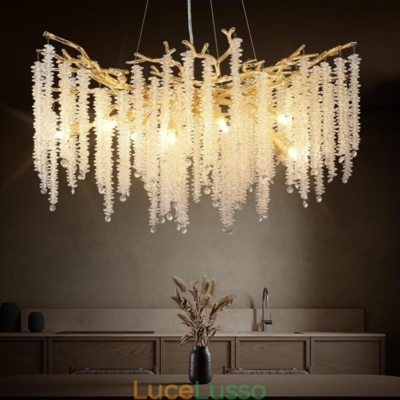 Lampadario moderno in cristallo squisito