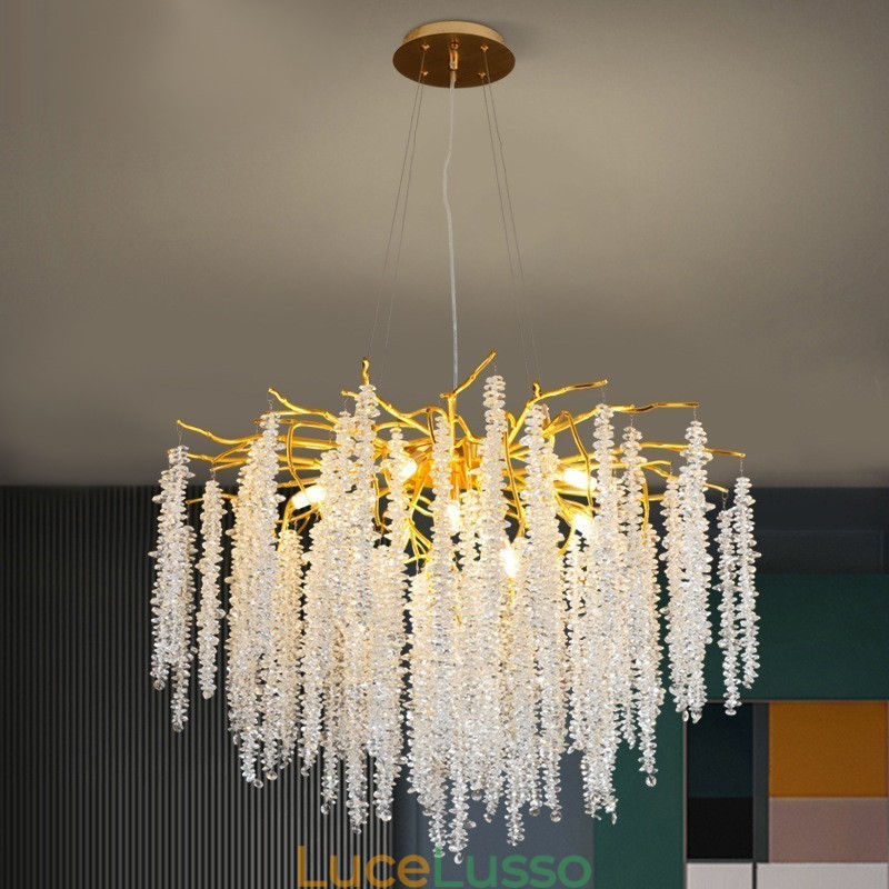 Lampadario moderno in cristallo squisito