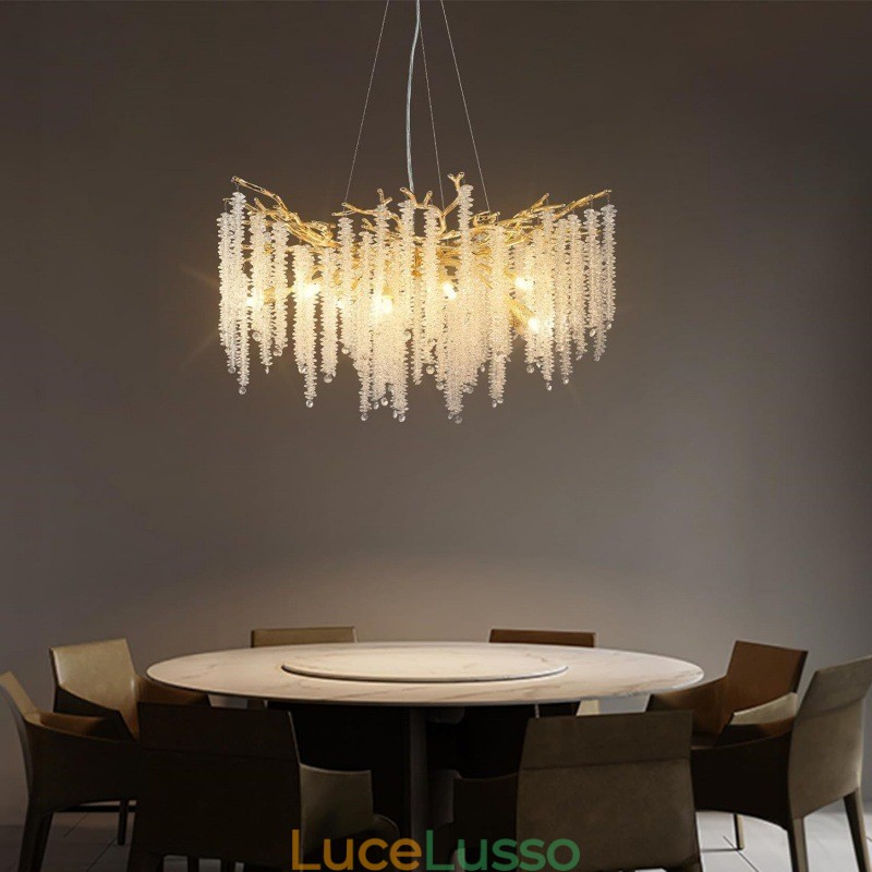Lampadario moderno in cristallo squisito