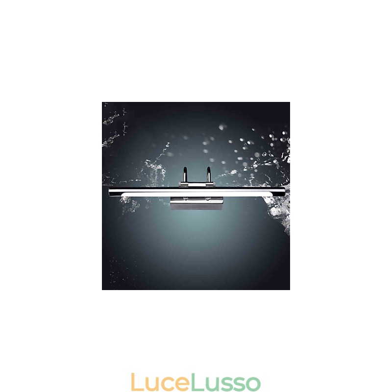 Luci per specchi in acciaio inossidabile Lampade da parete per bagno in acrilico Luci per il trucco Bianco freddo Bianco caldo (Dimensioni: 57X13.5X15)