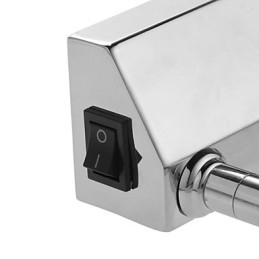 Luci per specchi in acciaio inossidabile Lampade da parete per bagno in acrilico Luci per il trucco Bianco freddo Bianco caldo (Dimensioni: 57X13.5X15)