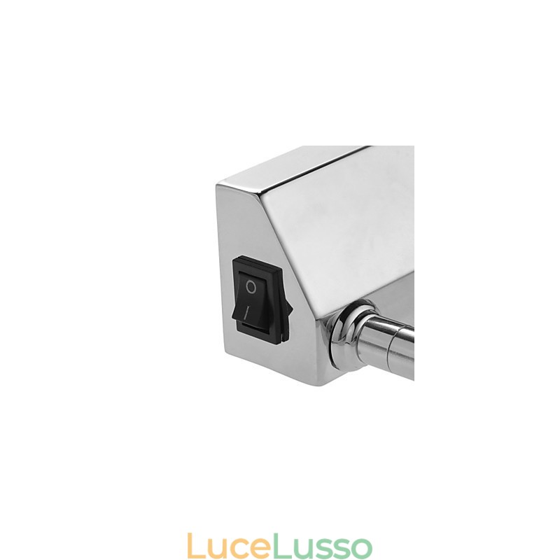 Luci per specchi in acciaio inossidabile Lampade da parete per bagno in acrilico Luci per il trucco Bianco freddo Bianco caldo (Dimensioni: 57X13.5X15)