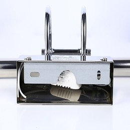 Luci per specchi in acciaio inossidabile Lampade da parete per bagno in acrilico Luci per il trucco Bianco freddo Bianco caldo (Dimensioni: 57X13.5X15)