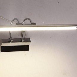 Luci per specchi in acciaio inossidabile Lampade da parete per bagno in acrilico Luci per il trucco Bianco freddo Bianco caldo (Dimensioni: 57X13.5X15)