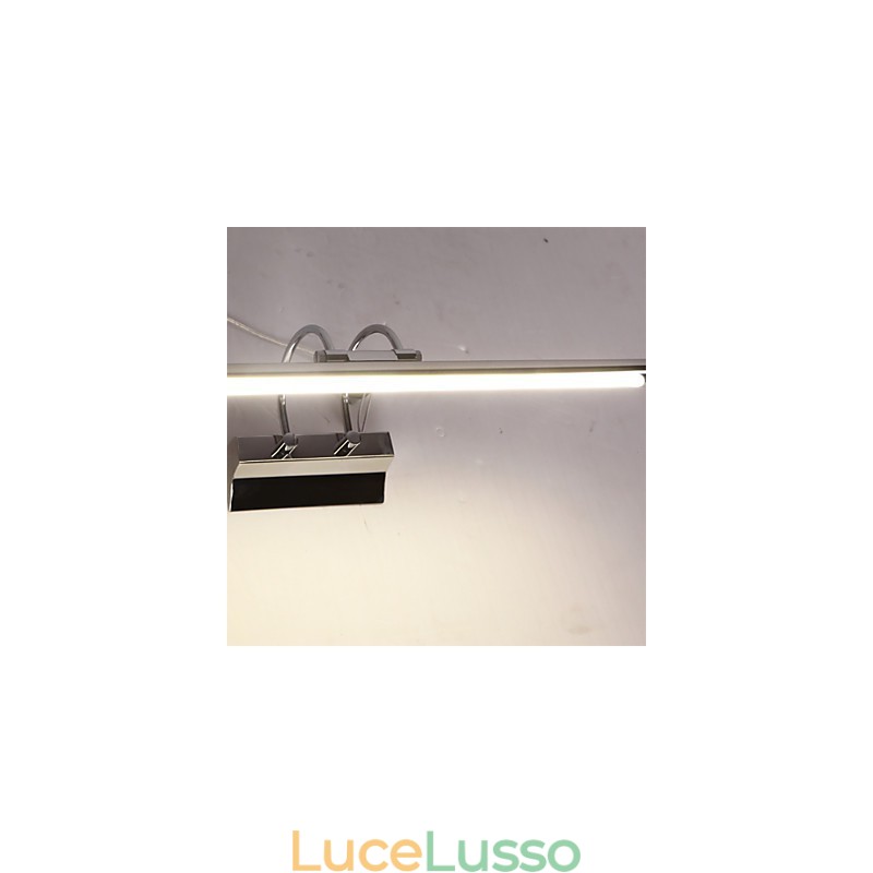 Luci per specchi in acciaio inossidabile Lampade da parete per bagno in acrilico Luci per il trucco Bianco freddo Bianco caldo (Dimensioni: 57X13.5X15)