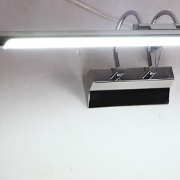 Luci per specchi in acciaio inossidabile Lampade da parete per bagno in acrilico Luci per il trucco Bianco freddo Bianco caldo (Dimensioni: 57X13.5X15)