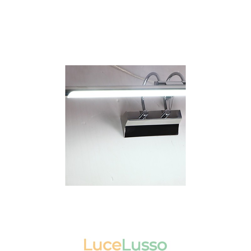 Luci per specchi in acciaio inossidabile Lampade da parete per bagno in acrilico Luci per il trucco Bianco freddo Bianco caldo (Dimensioni: 57X13.5X15)
