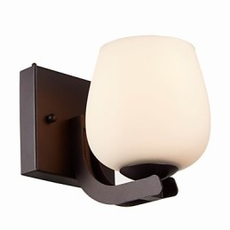 Lampada da parete in ferro con paralume in vetro Applique da parete classiche e moderne