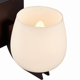 Lampada da parete in ferro con paralume in vetro Applique da parete classiche e moderne