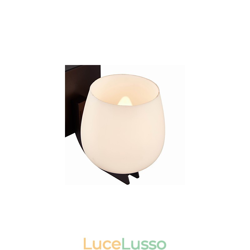 Lampada da parete in ferro con paralume in vetro Applique da parete classiche e moderne