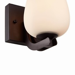 Lampada da parete in ferro con paralume in vetro Applique da parete classiche e moderne