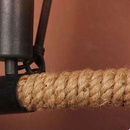 Lampada da parete a semicerchio in corda di canapa per balcone contratta