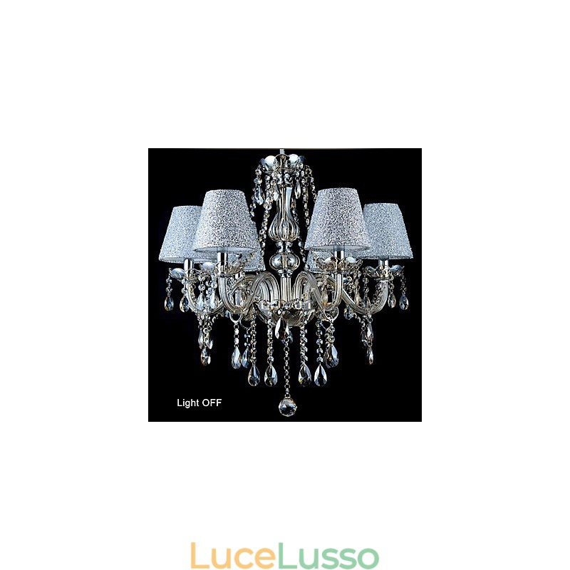Lampadario in vetro elettroplaccato in cristallo classico contemporaneo moderno vintage