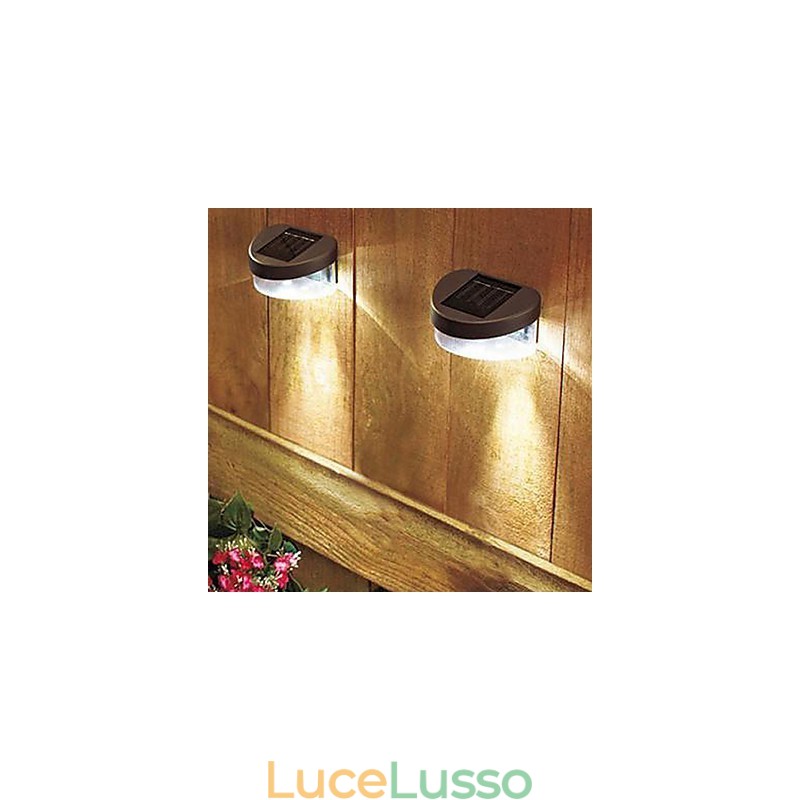 Luce solare bianca Luce da parete per percorso Paesaggio Montaggio Giardino Recinzione Luce