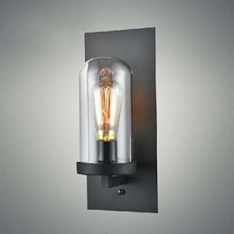 Applique da parete in stile rustico, lampada da parete retrò in ferro e vetro, luce dagli Stati Uniti