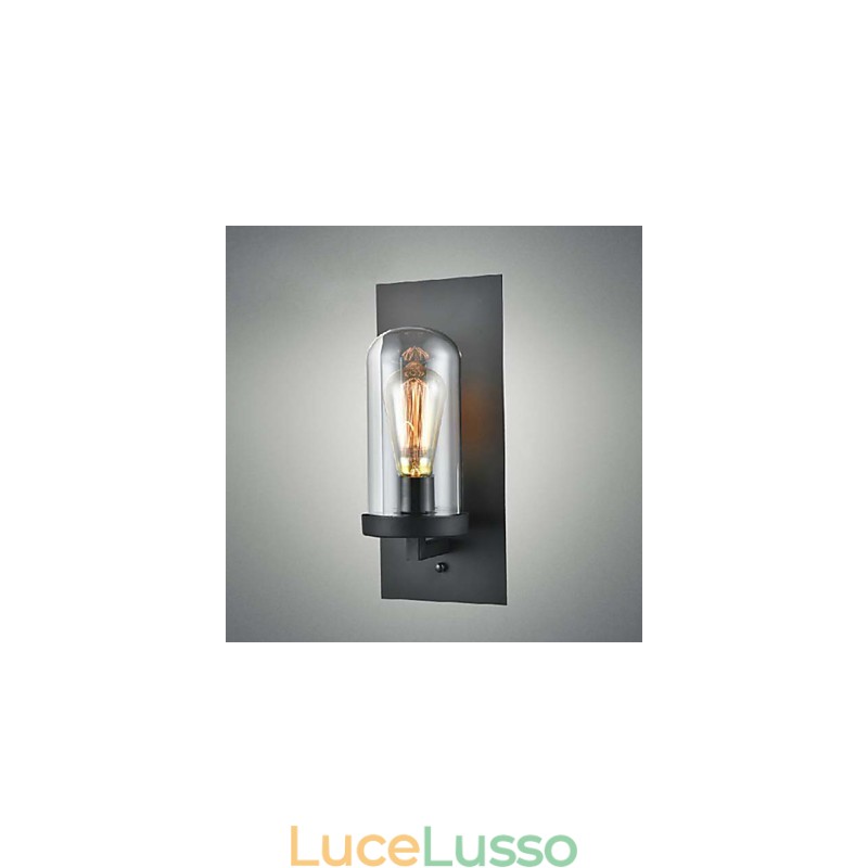 Applique da parete in stile rustico, lampada da parete retrò in ferro e vetro, luce dagli Stati Uniti