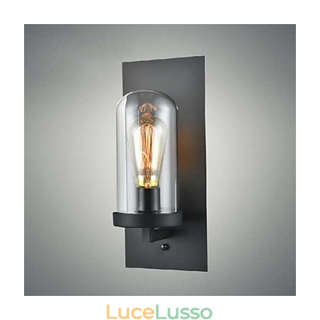 Applique da parete in stile rustico, lampada da parete retrò in ferro e vetro, luce dagli Stati Uniti Applique da parete in stile rustico, lampada da parete retrò in ferro e vetro, luce dagli Stati Uniti