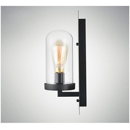 Applique da parete in stile rustico, lampada da parete retrò in ferro e vetro, luce dagli Stati Uniti