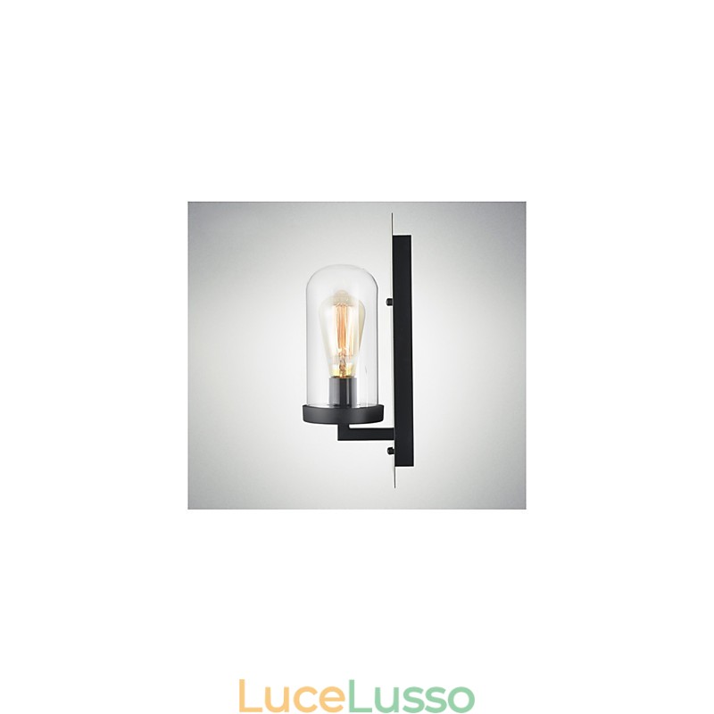 Applique da parete in stile rustico, lampada da parete retrò in ferro e vetro, luce dagli Stati Uniti
