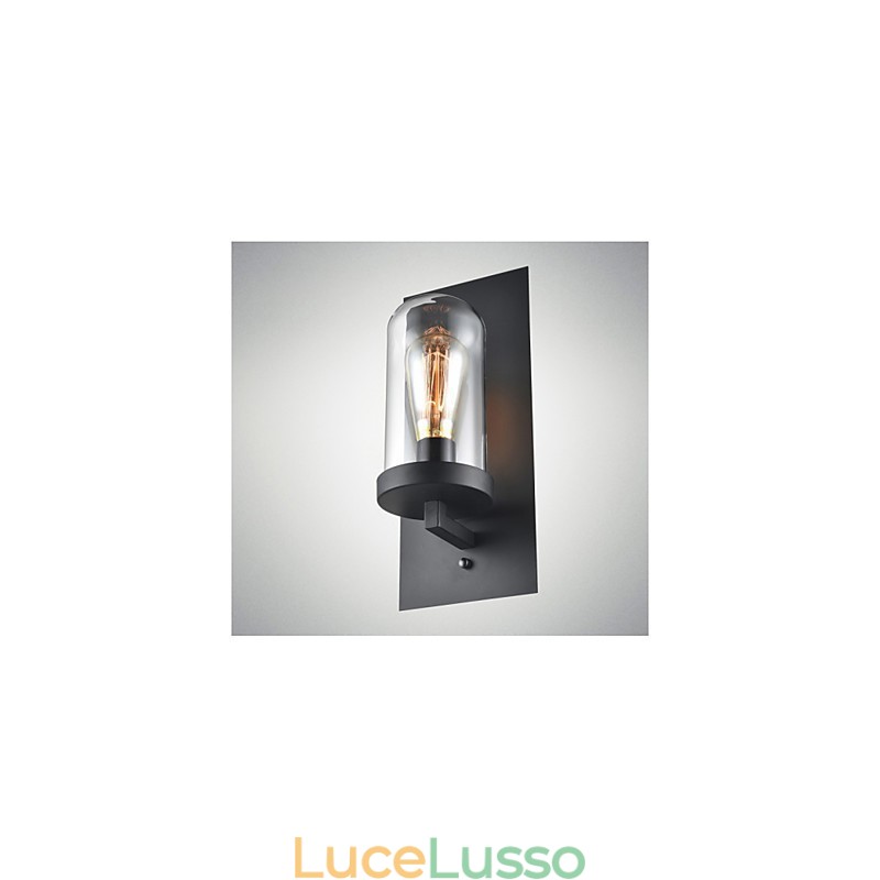 Applique da parete in stile rustico, lampada da parete retrò in ferro e vetro, luce dagli Stati Uniti