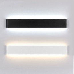 Applique e lampade da parete moderne e contemporanee lunghe per interni, in metallo, IP 44, per bagno, camera da letto, soggiorno