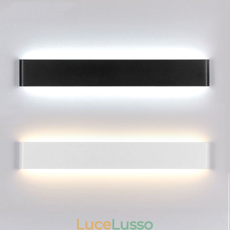 Applique e lampade da parete moderne e contemporanee lunghe per interni, in metallo, IP 44, per bagno, camera da letto, soggiorno