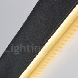 Applique e lampade da parete moderne e contemporanee lunghe per interni, in metallo, IP 44, per bagno, camera da letto, soggiorno