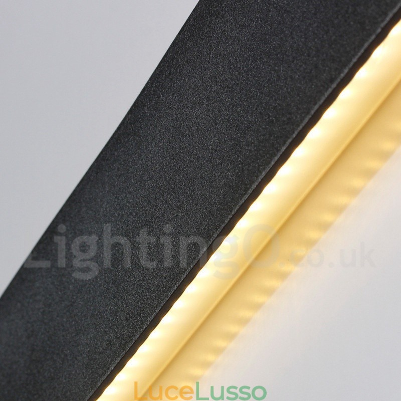 Applique e lampade da parete moderne e contemporanee lunghe per interni, in metallo, IP 44, per bagno, camera da letto, soggiorno