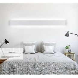 Applique e lampade da parete moderne e contemporanee lunghe per interni, in metallo, IP 44, per bagno, camera da letto, soggiorno
